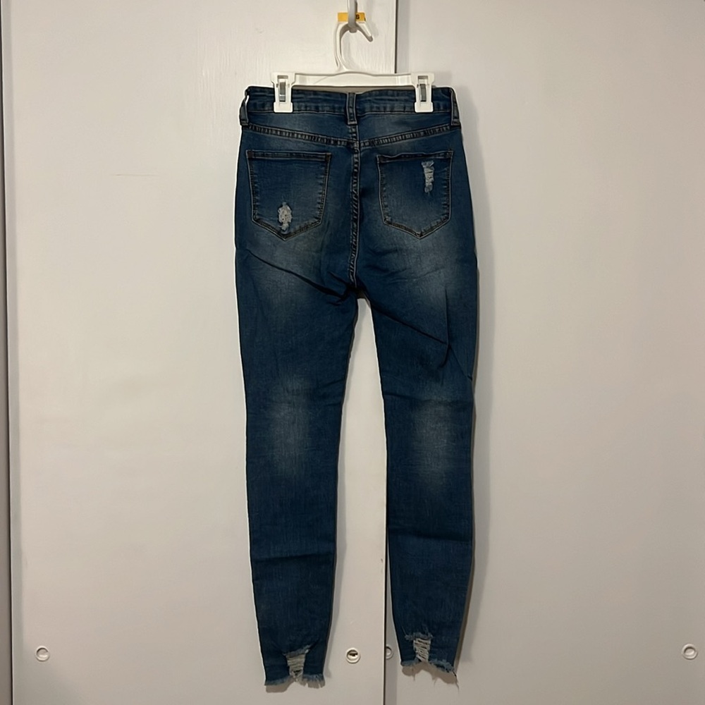 High-Waisted Ripped Jeans - Picture 2 of 2